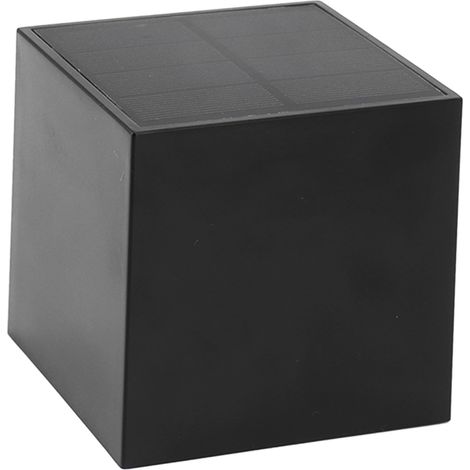 Applique murale solaire carrée sans câblage, contrôle intelligent de la lumière, éclairage solaire pour clôture, terrasse ou jardin extérieur. (1/5)