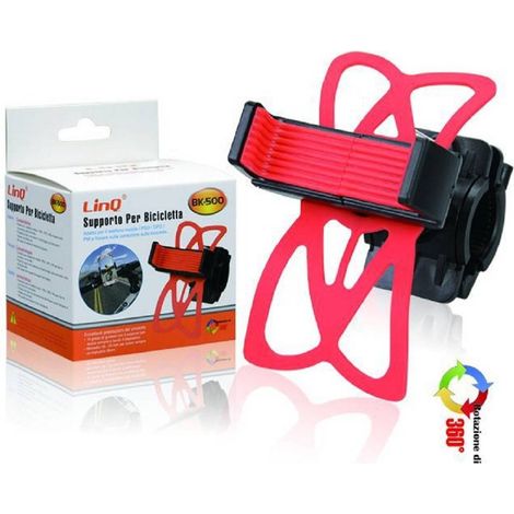 TRADE SHOP - Supporto Bici Bicicletta Universale Struttura In Silicone Per Smartphone Bk-500 - (1/3)