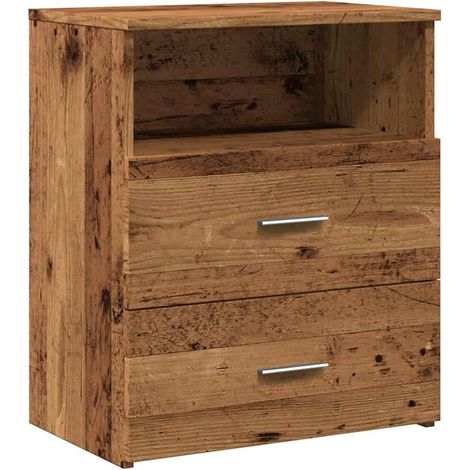Maison Exclusive - Nachttisch Altholz-Optik 50x32x60 cm Holzwerks