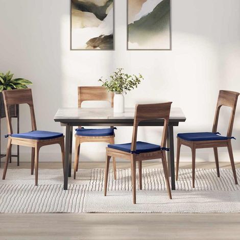 Sitzkissen 4 pcs Polizeiblau 40 x 40 x 3 cm Samt