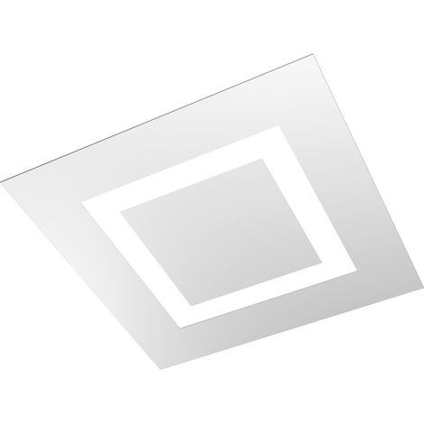 Plafoniera Moderna Carpet Metallo Bianco 4 Luci 2G11 48Cm (1/4)