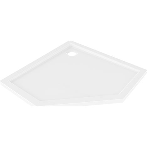 Mexen Flow fünfeckige Duschwanne slim 100 x 100 cm, weiß glänzend - 46P101010 (1/5)