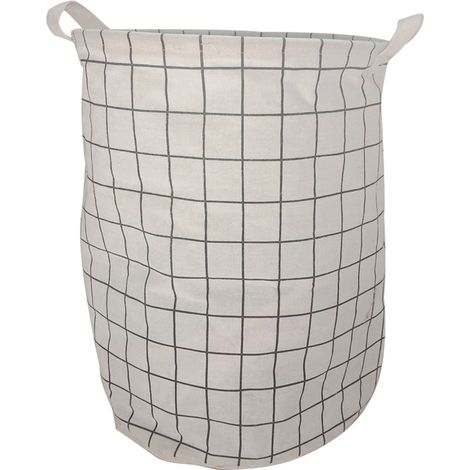 Panier À Linge - Coton Avec Revêtement Pe Et Cordon De Serrage - Pour Chambre Salon Et Dortoir - Capacité 65L (1/5)