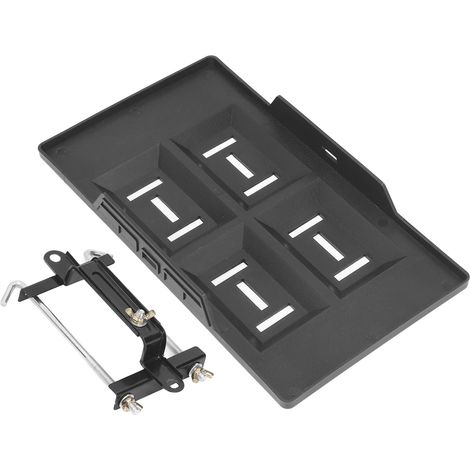 Autobatterie-Montagesatz, höhenverstellbar, schwarz, robust, stabil und universell (1/5)