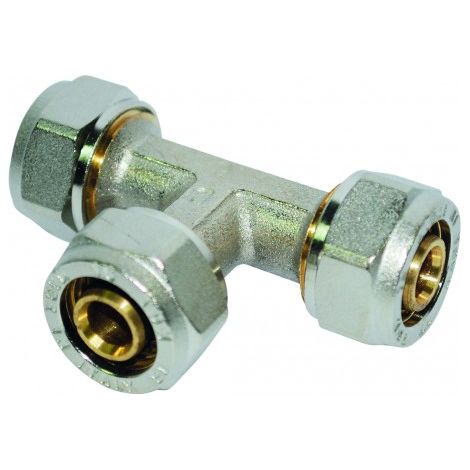 Té égal à compression pour tube multicouche - diam 20 mm - BOUTTÉ