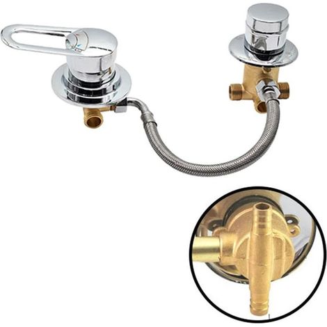 Inverseur 2-5 voies en laiton massif, mélangeur eau chaude froide pour baignoire douche hammam (1/4)
