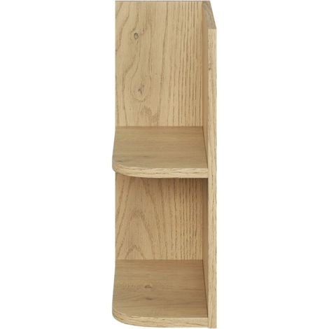 Mobile da arredo NATURA– Angolo arrotondato aperto– Colore rovere chiaro – L20 x H50 cm - Da appendere (1/5)