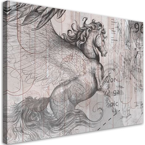 Quadro su tela, Pegas Horse Abstraction - 60x40 (1/4)