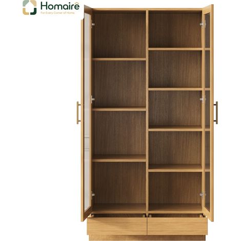 mit Schubladen, natur, aus Naturholz 80 x 40 x 160 cm HOMAIRE (1/5)