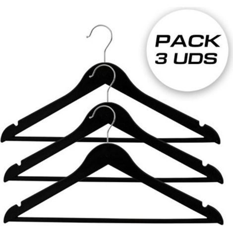 Perchas de plástico pack 3uds - blanco, LOGUI