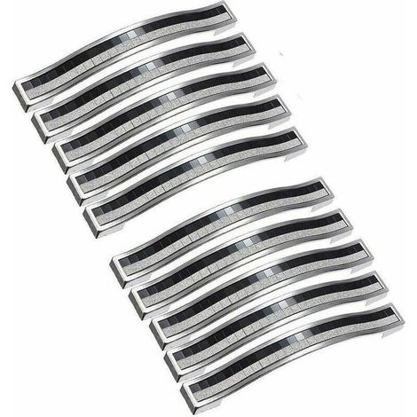 poignées placard en cristal brillant avec strass -Poignées Meuble poignee cuisine Entraxe 96mm lot de 10 Noir (1/4)