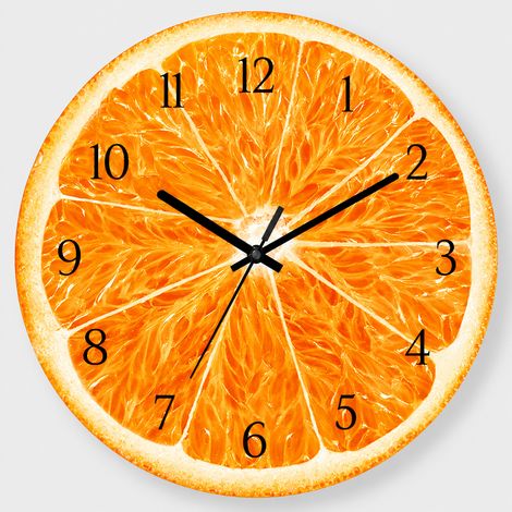 Horloge murale en verre à aiguilles larges noires BL-6 moderne 12 pouces 32 × 5,5 × 33 cm – Livraison gratuite (1/5)