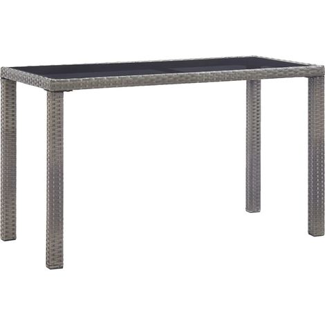 Gartentisch Anthrazit 123x60x74 cm Poly Rattan