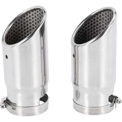 2 pièces adaptées aux embouts de silencieux d'échappement de voiture C180, tuyau en acier inoxydable chromé, modifiés pour voiture (1/5)