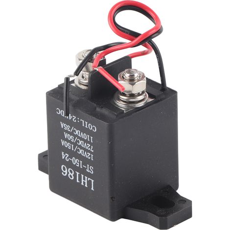 Anlasserrelais mit Messingspule, 2 Anschlüsse, Hochstrom-Anlasserrelais für Kraftfahrzeuge, 24 V DC (1/5)