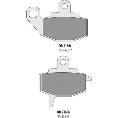 Pastillas de freno Delta 650 KLR A1 A3 87 89 125 KX E2 F1 87 88 250