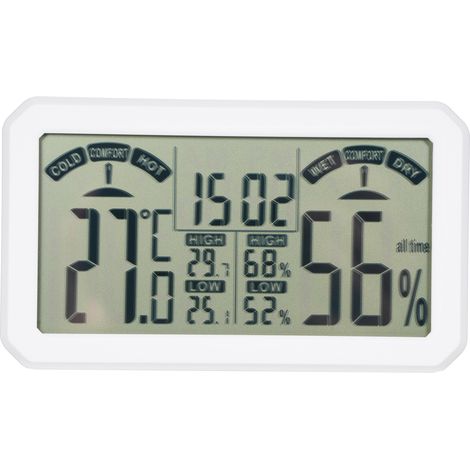 Hygromètre numérique intérieur mini HABOTEST, thermomètre d'ambiance, capteur d'humidité avec support et trou, moniteur de température et humidité pour maison, serre, jardin, cave, placard, étui de gu