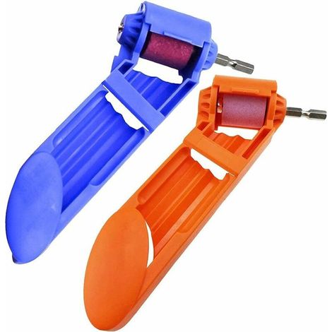 Outil d'affûtage de Foret Diamant, meuleuse portative de Foret, meuleuse de Foret pour perceuse Dit Affûteuse à Haute dureté Outil d'affûtage de Foret à Main Diamant Bleu + Orange (1/5)