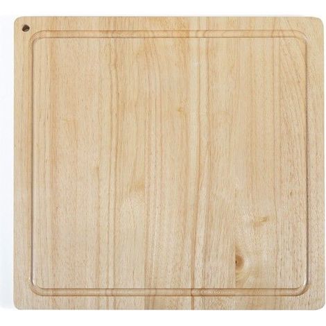 Planche a découper - LIVOO - MES141 - Bois d'hévéa - Taille XXL - 46 x 46 cm - Rigole intégrée (1/5)