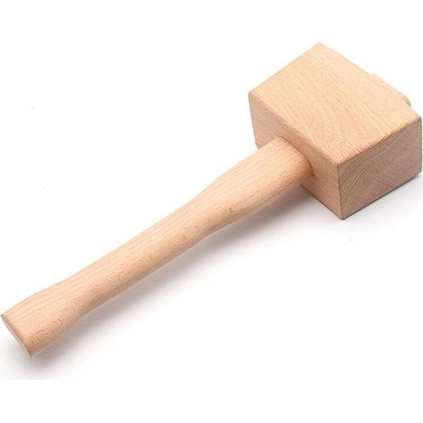 Maillet de menuisier en Bois Marteau PoignéE Outil Menuiserie à Hêtre Frappe Inclinée Pour Bricolage Travail Du 245 mm (1/4)