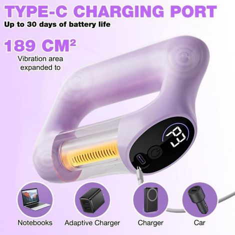 Anneau de Fascia Multifonctionnel, Anneau Minceur Taille, Chargé de USB,Anneau Masseur avec 5 Forces Réglables Bras,Appareil Massage (1/5)