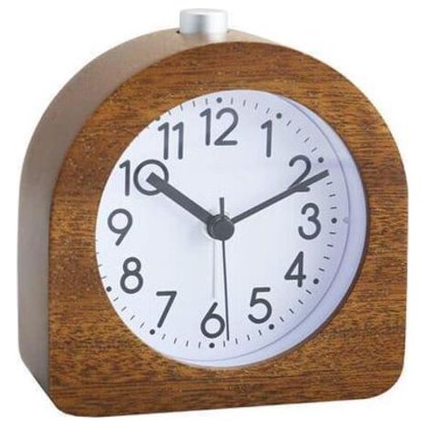 Wecker mit Licht, lautloser Wecker, akustischer Wecker, geräuschloser Retro-Tischwecker aus Massivholz, 9644101 mm (Produkt-SKU: 95007762 Angebots-SKU: 1213CTD20) (1/3)