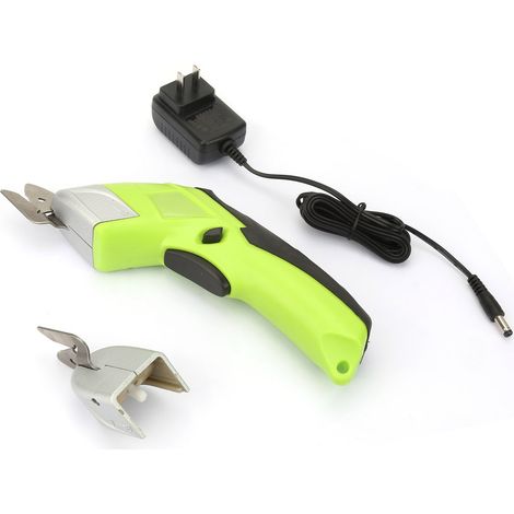 Ciseaux électriques sans fil, portables, rechargeables, avec lame en acier au carbone et boîtier en plastique, prise chinoise, 100-240 V (1/5)