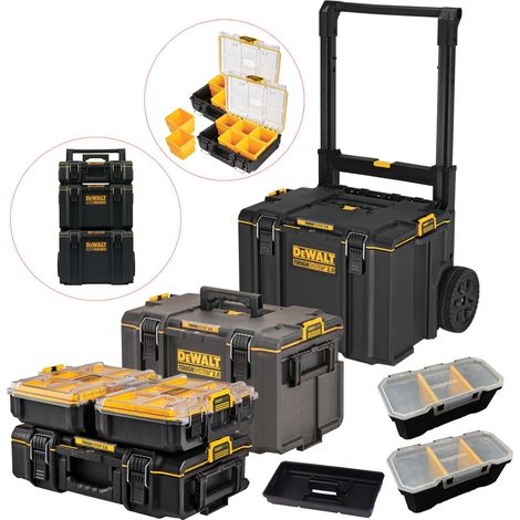 Dewalt Toughsystem 2 DS450 Rolling Mobile Tool Storage Box Trolley +2 Organisers (1/4)