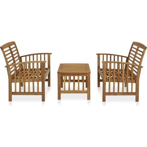 Maison Exclusive - 3-tlg. Garten-Lounge-Set Massivholz Akazie