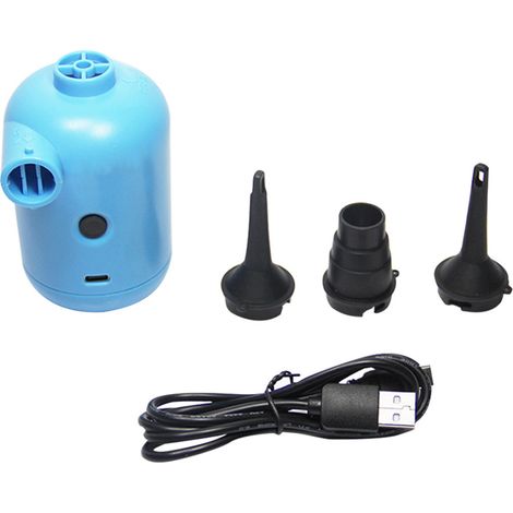 Pompe à air électrique portable DC5V USB avec 3 adaptateurs pour bateau gonflable, canot, matelas, canapé (1/5)