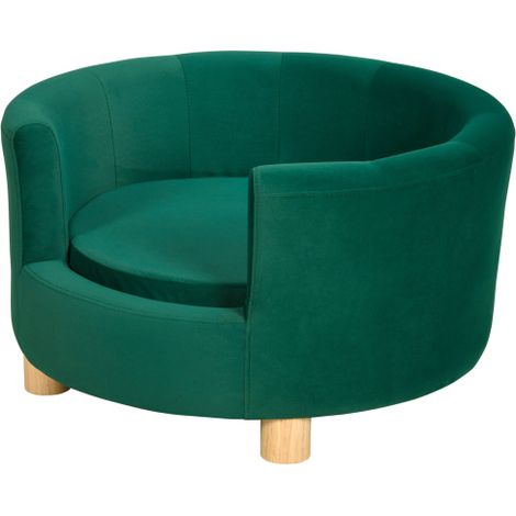 Hundebett Elegantes Hundesofa mit weichem Bezug & Holzbeinen, 65x64x37cm
On-Site