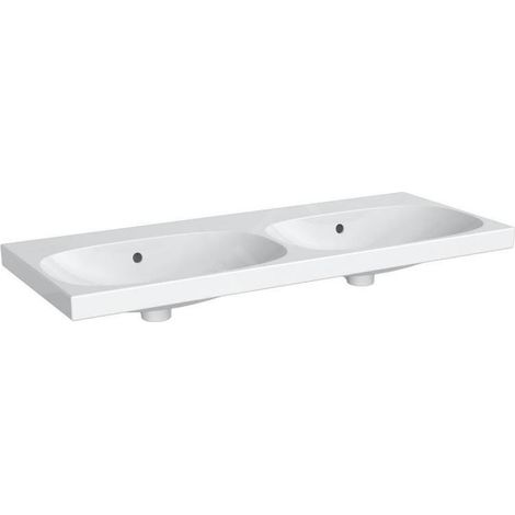 Geberit Acanto double lavabo, sans trous pour robinets, avec (1/3)