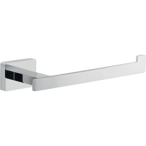 Porte-Papier Toilette Carré Atene Design Moderne Salle de Bain Chromé Support Robuste Accessoire WC Élégant Pratique