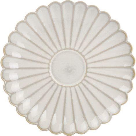 4 Platitos Lotus de 16 cm para Taza de 28 cl, Color Blanco - Fine Dining Living