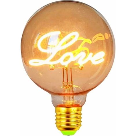 Ampoule Led G95 4W Dimmable 2000Kelvin 220-240V Love Edison Ampoule Dcorative E27 (1/4)