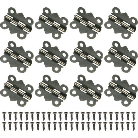 12-Pack Charnières De Porte 3/4in (20mm) Ton Cuivré (1/5)