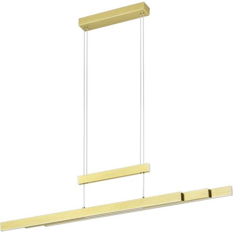 Lampada Sospensione Interno Altezza Regolabile Dimmer Ottone Barrie GD Trio (1/5)