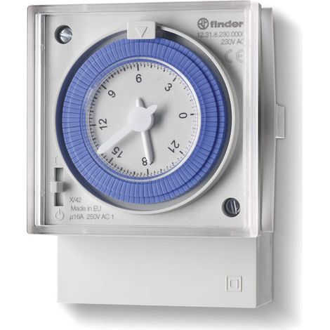 Interruttore Orario EMR Giornaliero/Settimanale 1 Scambio 16A Finder 12.31