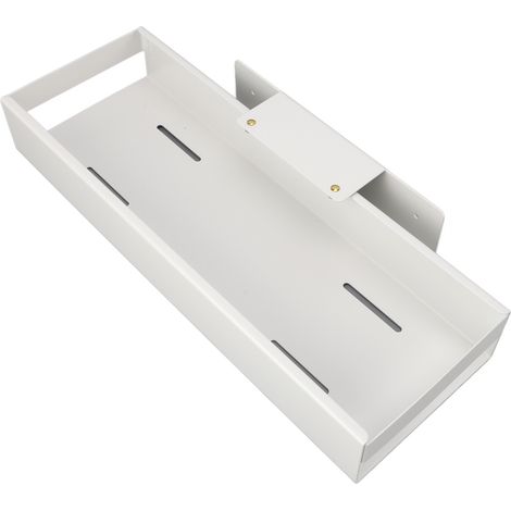 Panier coulissant cuisine Acier carbone Blanc Petit Design tiroir extensible sous évier (1/4)