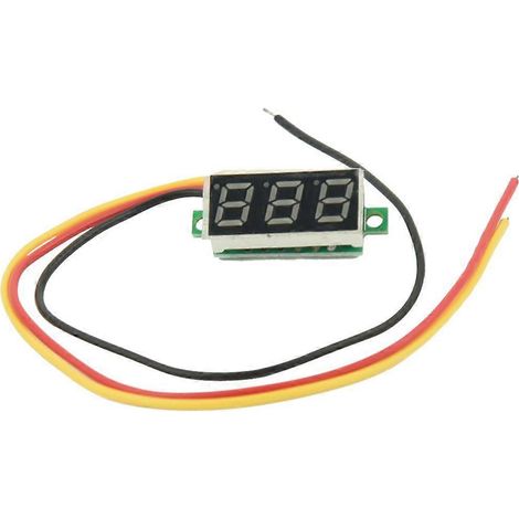 Voltmètre Numérique DC 0-100V Affichage LED 3 Fils Rouge (1/5)