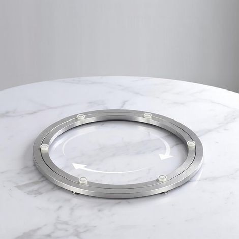 Lazy Susan 50 cm (20 Inches) Aluminium Rotating Bearing 360° Rotating Turntable Plate Heavy Load 180kg with Non-Slip Feet for Dining Table and Monitor Stand (1/5)