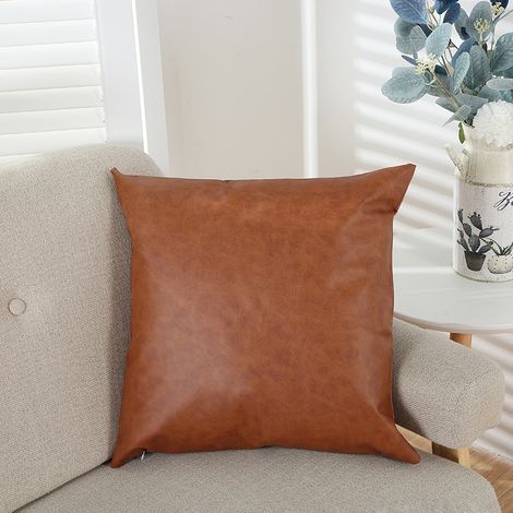 Modern PU leather pillowcase, home sofa cushion cover, simple PU leather car cushion cover, style PU leather -- PU leather -- 6060