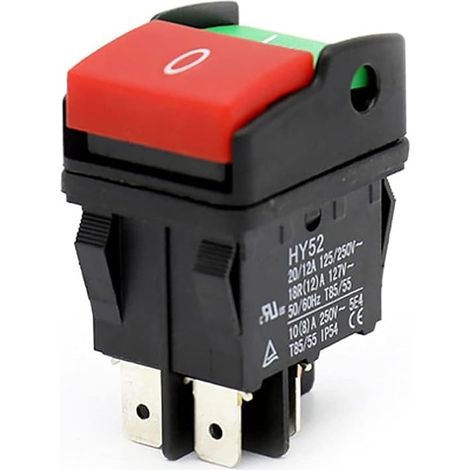 Industrial Electric Push Button Switches, HY52 Push Button for 4 Pin Mechanical Device Switch with Light 125/250V (1/5)