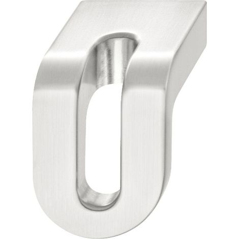 Bouton de meuble design moderne en alliage zingué 35x29mm Placard Tiroir Porte Poignée, finition nickelé brossé (1/3)