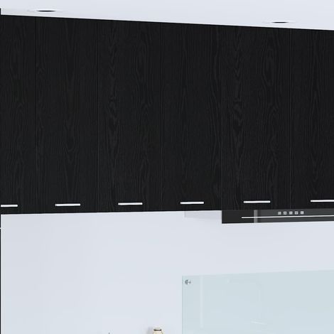 Hängeschrank Schwarz Eichen-Optik 60 x 31 x 80 cm Holzwerkstoff