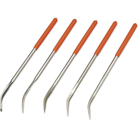 Limes aiguilles diamantees courbees serie 5 140 mm