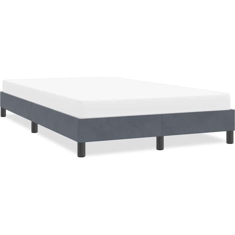 Bettgestell ohne Matratze Dunkelgrau 120x220 cm Samt