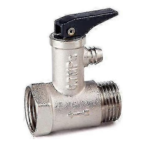 Soupape de sécurité de haute qualité pour chaudière, compatible avec les chauffe-eau, température maximale : +100℃, pression maximale : 8 bar, filetage en laiton nickelé 2 x 1/2 pouce. (1/5)