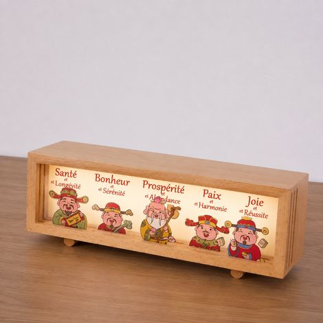 Veilleuse tactile en bois de hêtre et acrylique modèle 4 4 500 g – Livraison gratuite