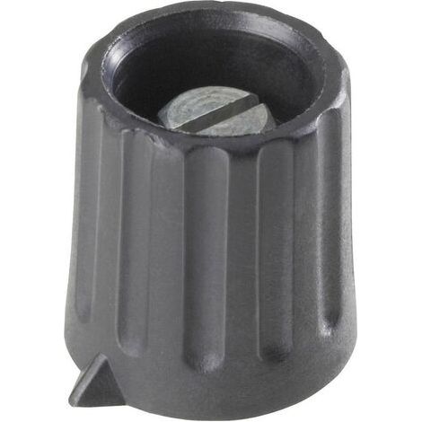 TRU COMPONENTS 1557338 Tête de bouton rotatif noir (mat) (Ø x H) 15 mm x 16 mm 1 pc(s) S342261 (1/4)